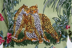 1990's Vintage Hermes Men's Rare Dallet Jungle Love T-Shirt Top Medium