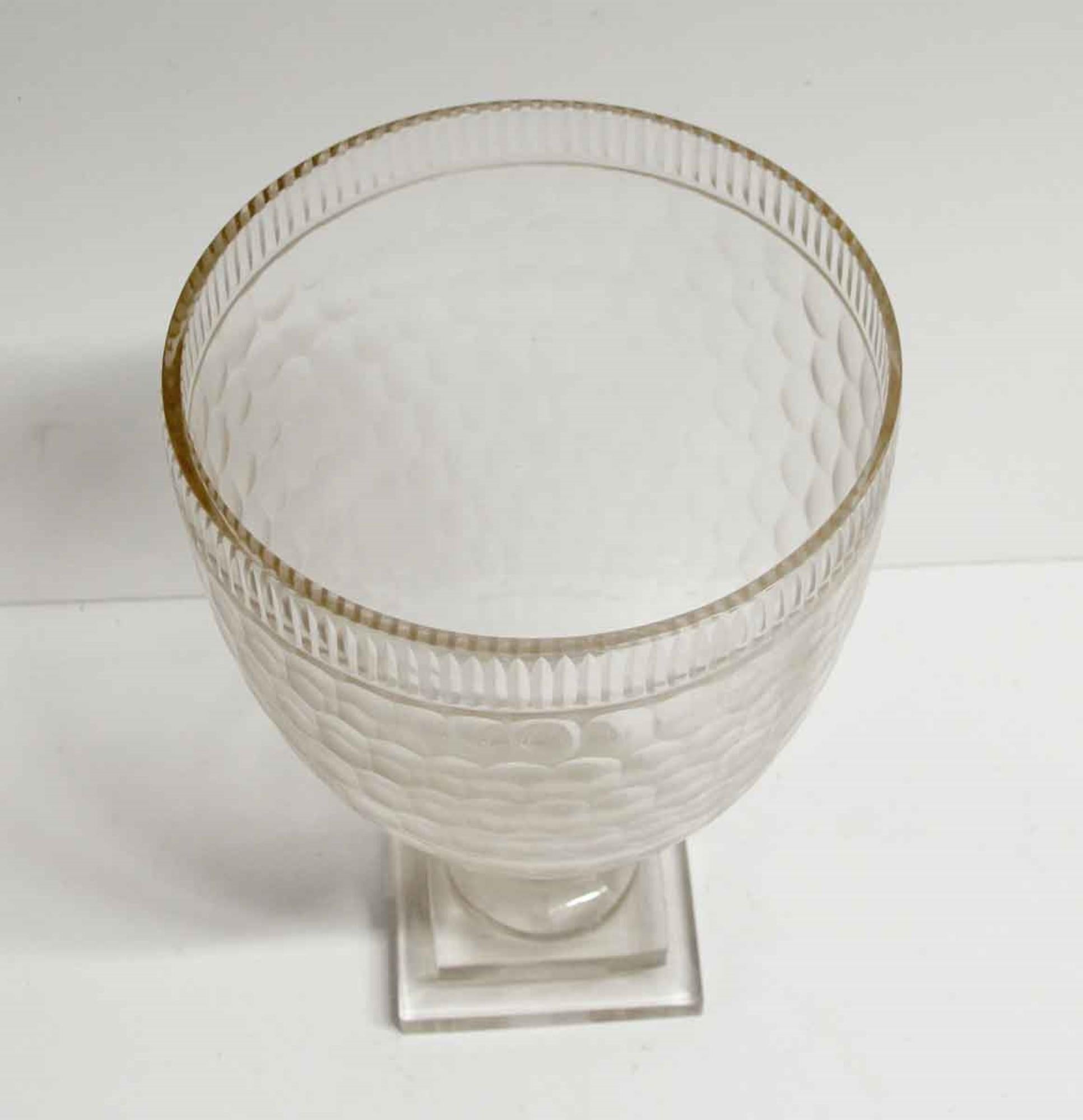 Honeycomb Pattern Clear Crystal Vase 2 Tier Base Quantity Available 3