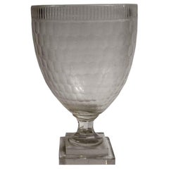 Honeycomb Pattern Clear Crystal Vase 2 Tier Base Quantity Available