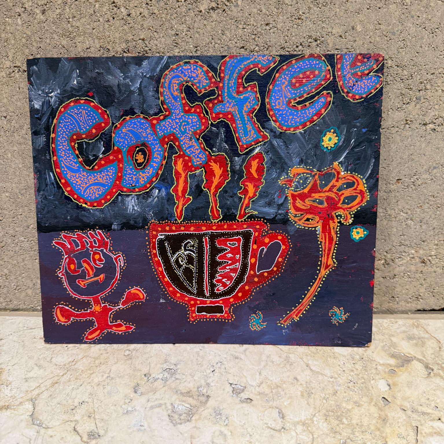 AMBIANIC presenta
Pittura d'epoca Coffee Art
Pop Art divertente e favolosa
acrilico su tavola
10.13 x 12 x .3/16
Usato d'epoca
Fai riferimento alle immagini