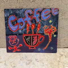 1990s Artwork Hot Coffee Painting