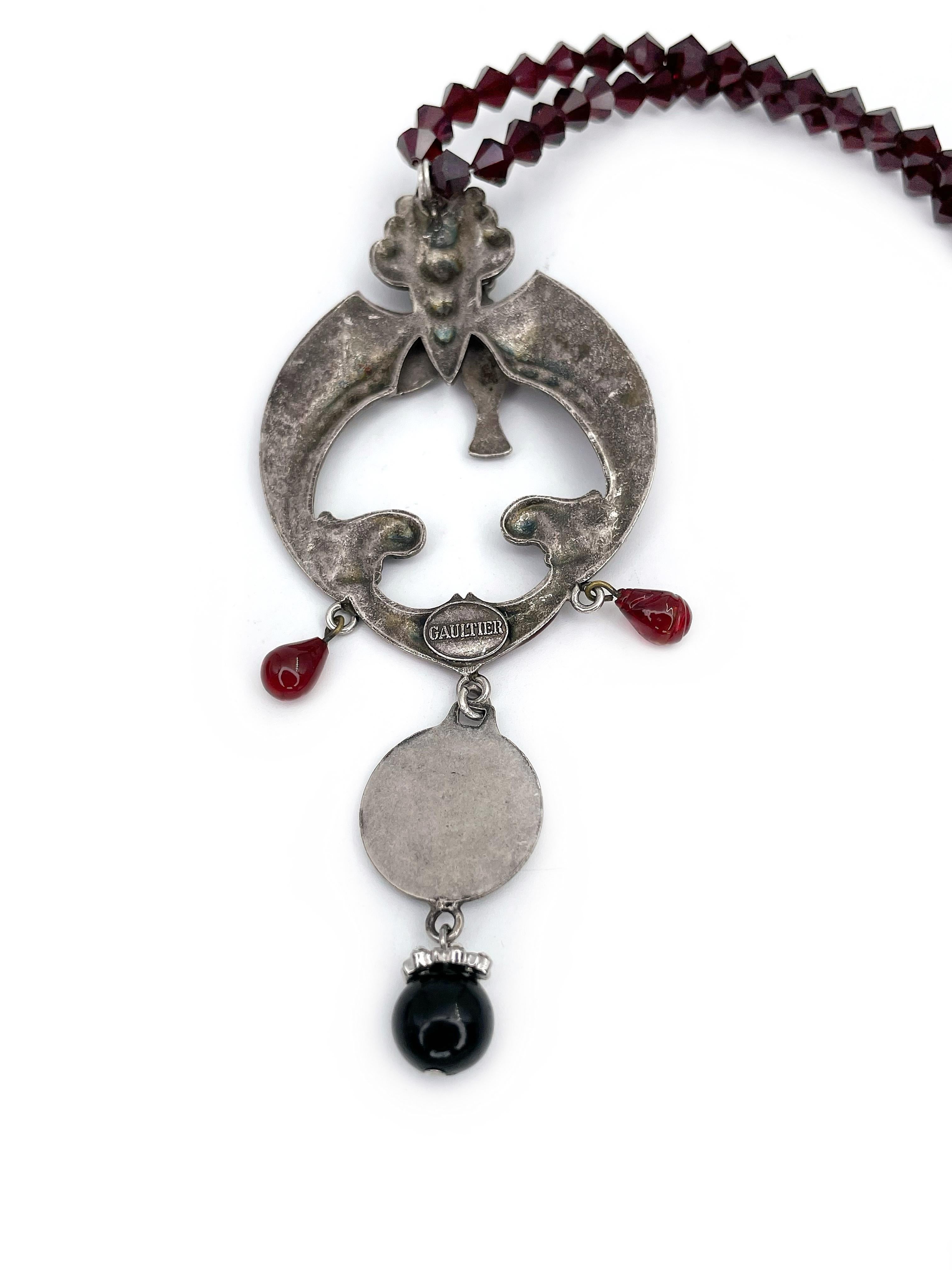 red gothic necklace