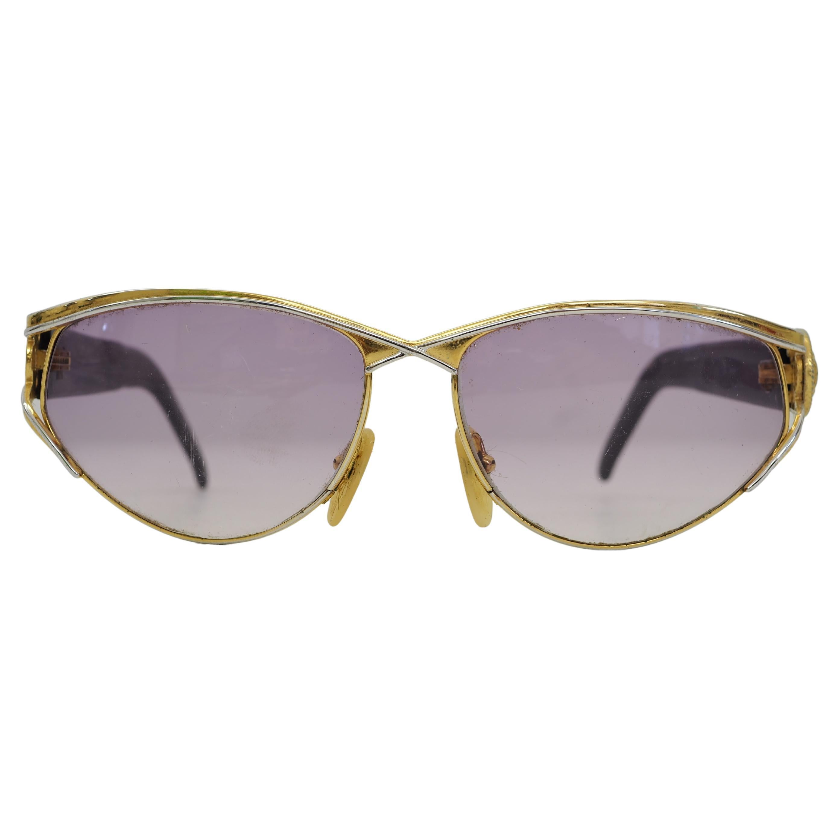 1990er Vintage Laura Biagiotti Mehrfarbige Unisex-Sonnenbrille