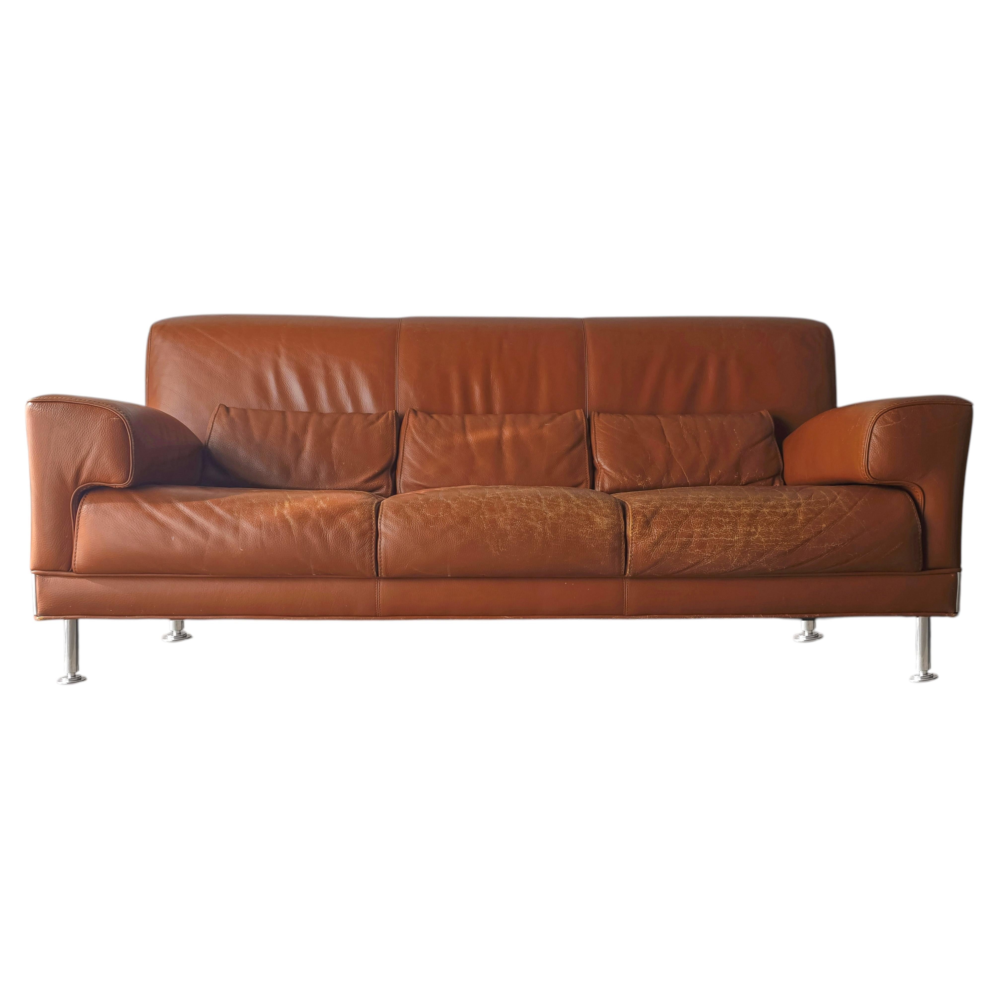 1990s Vintage Leather Sofa