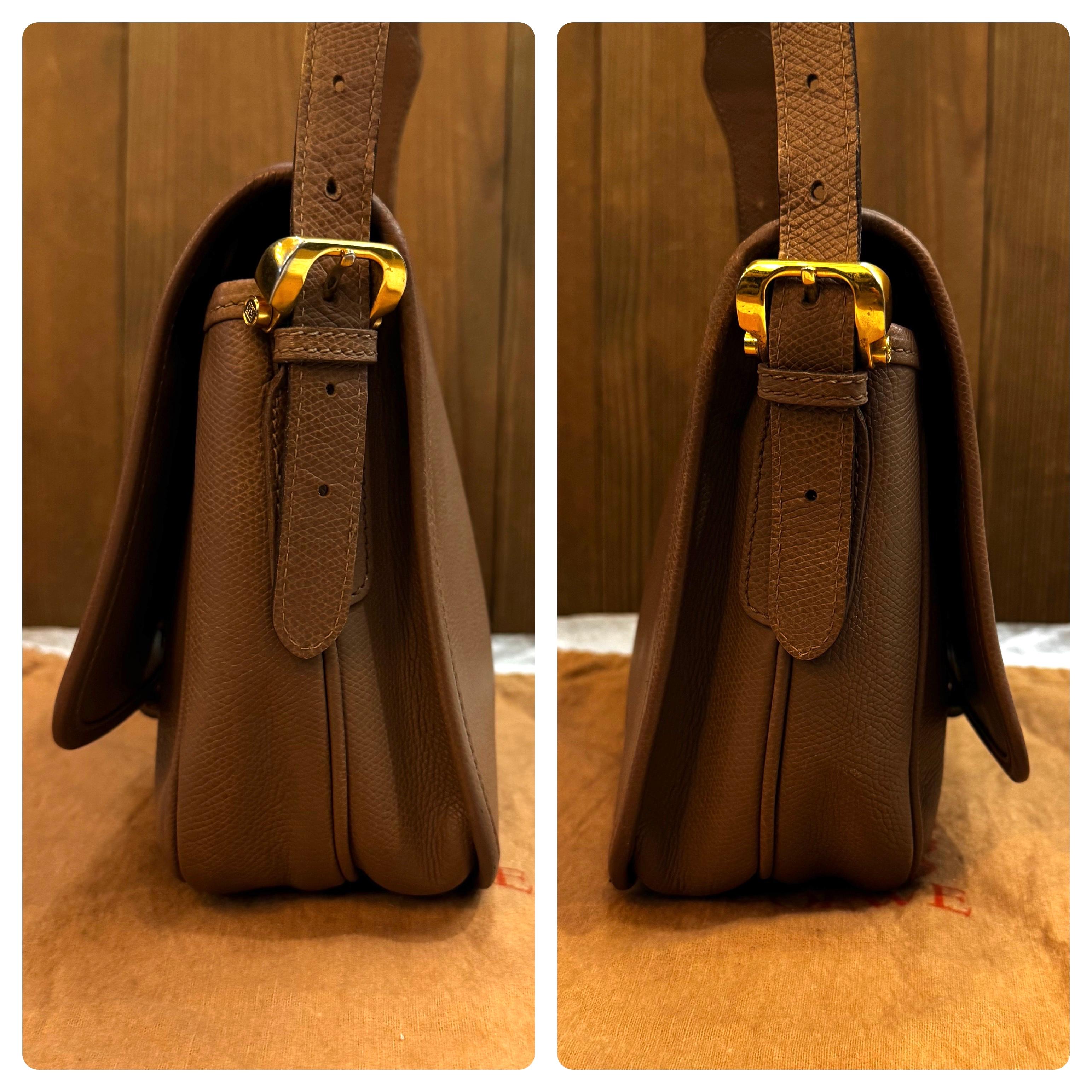 1990s Vintage LOEWE Anagram Leder Crossbody Tasche Brown Brown Unisex im Angebot 5
