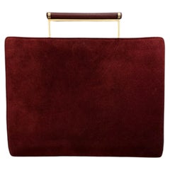 1990s Vintage LOEWE Suede Business Flat Tote Bag Small