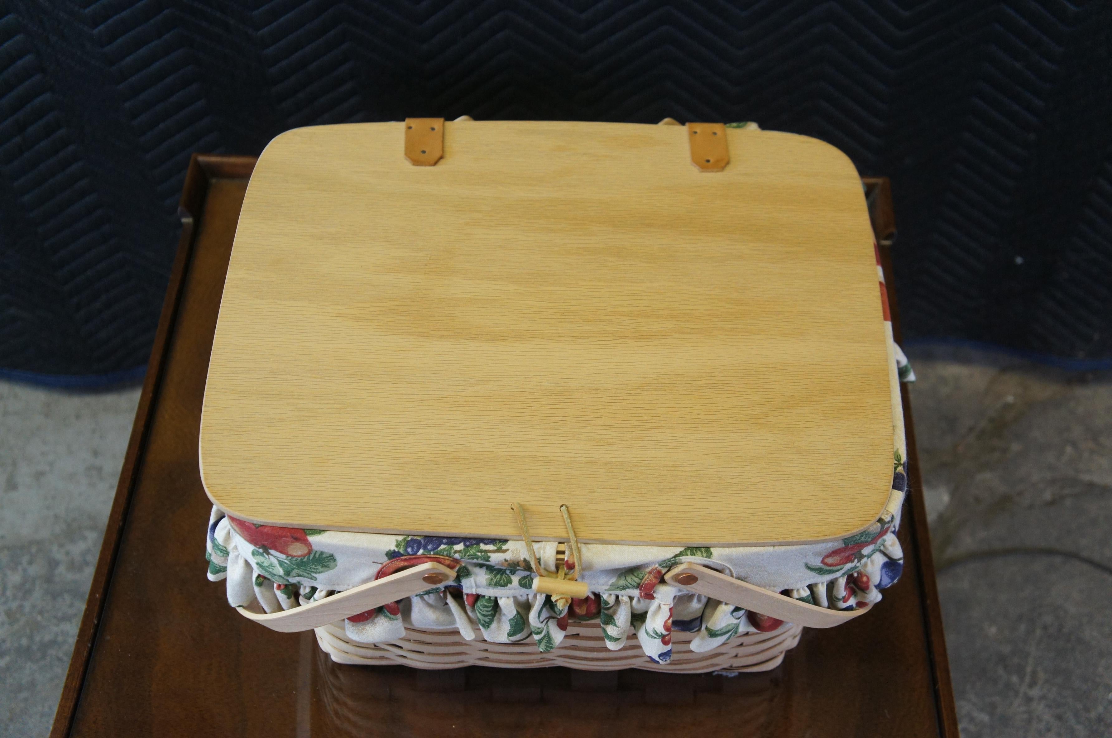 longaberger sewing basket with lid
