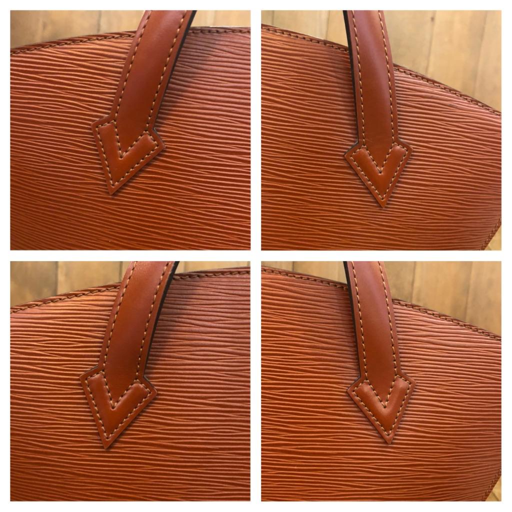 1990s Vintage LOUIS VUITTON Brown Epi Leather Saint Jacques PM Tote Bag  6