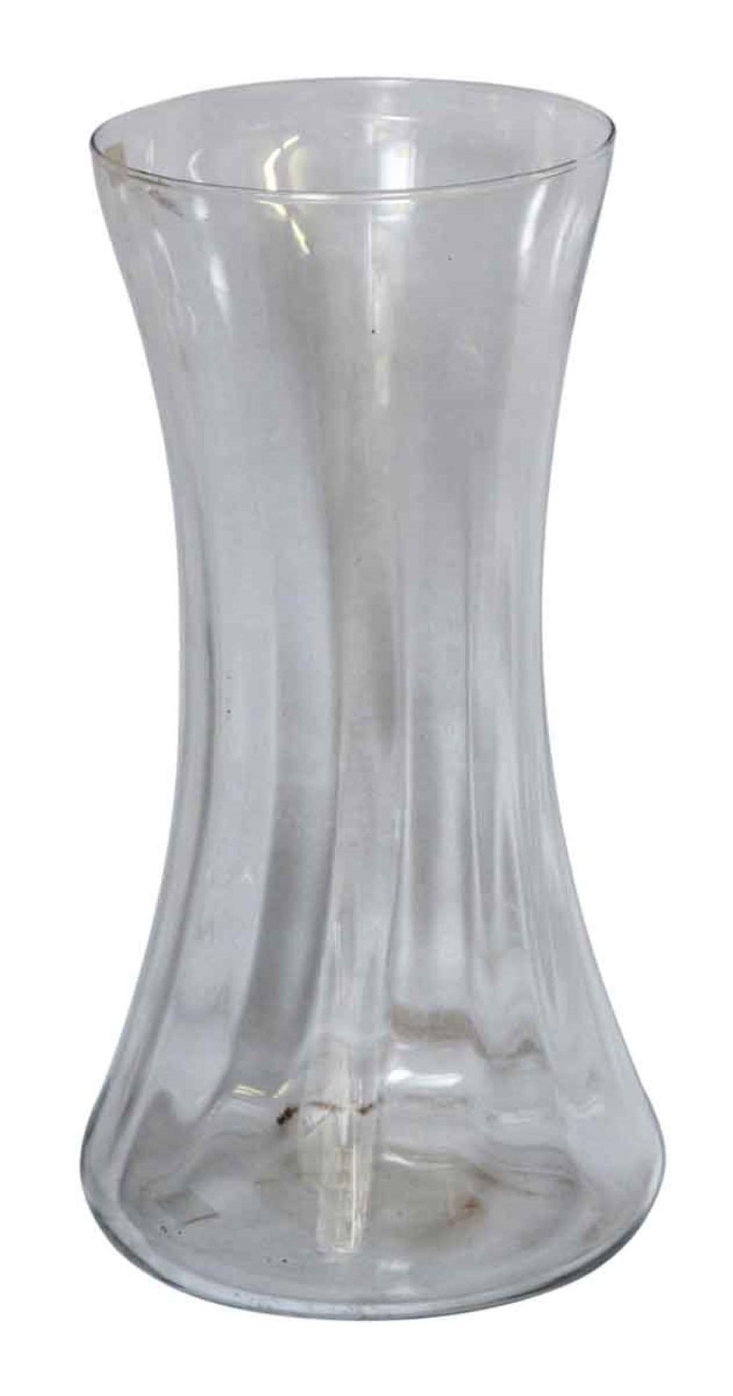 1990s Vintage Mid-Century Modern European Tall Clear Glass Vase For Sale at  1stDibs