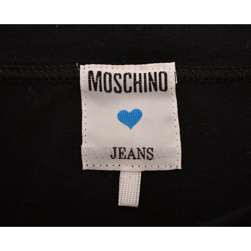 1990's Vintage Moschino Cat Cut Slogan Oversized T Shirt In Excellent Condition For Sale In Sheffield, GB