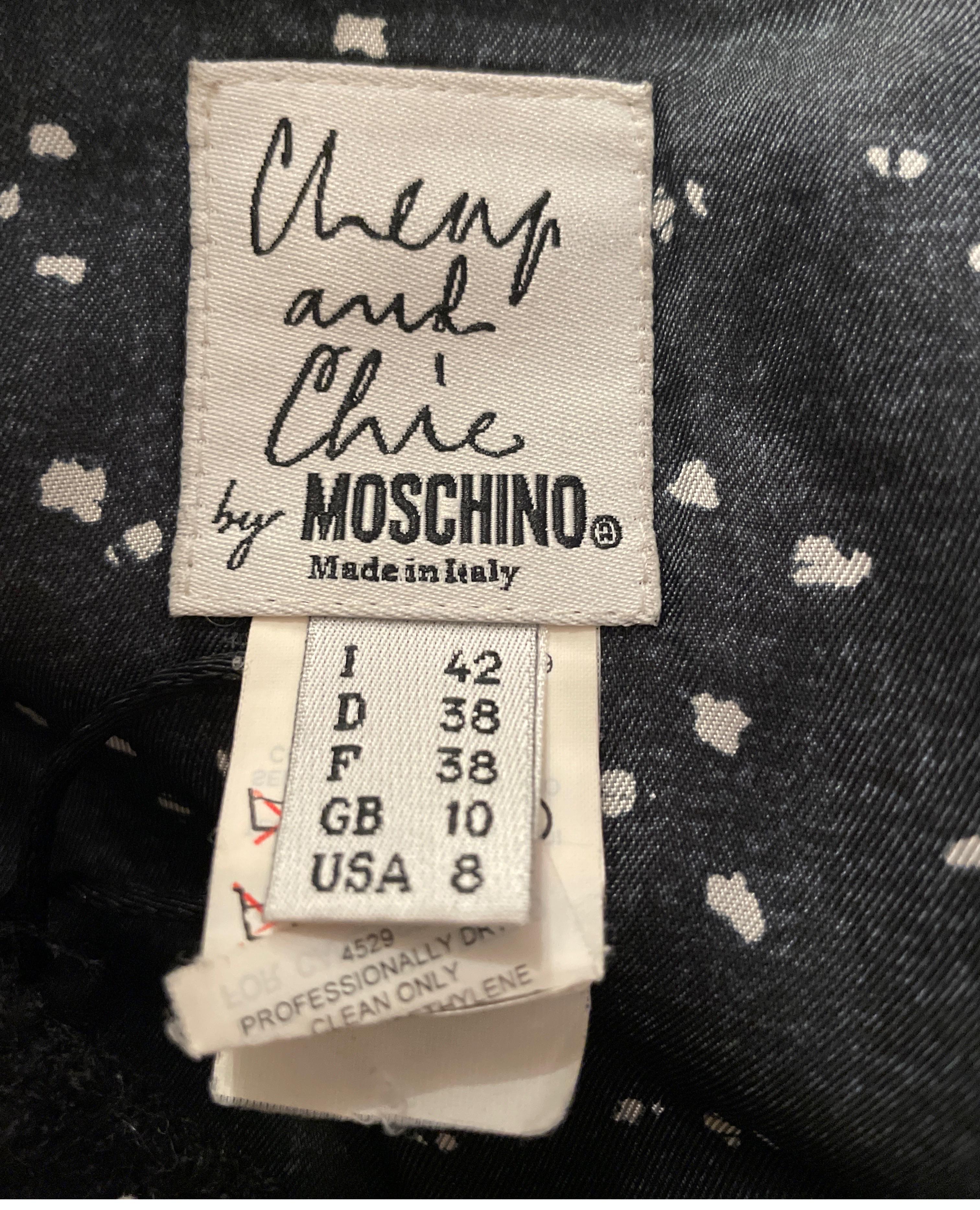 1990's vintage Moschino cheap & chic mini skirt In Excellent Condition For Sale In LAGNY-SUR-MARNE, FR