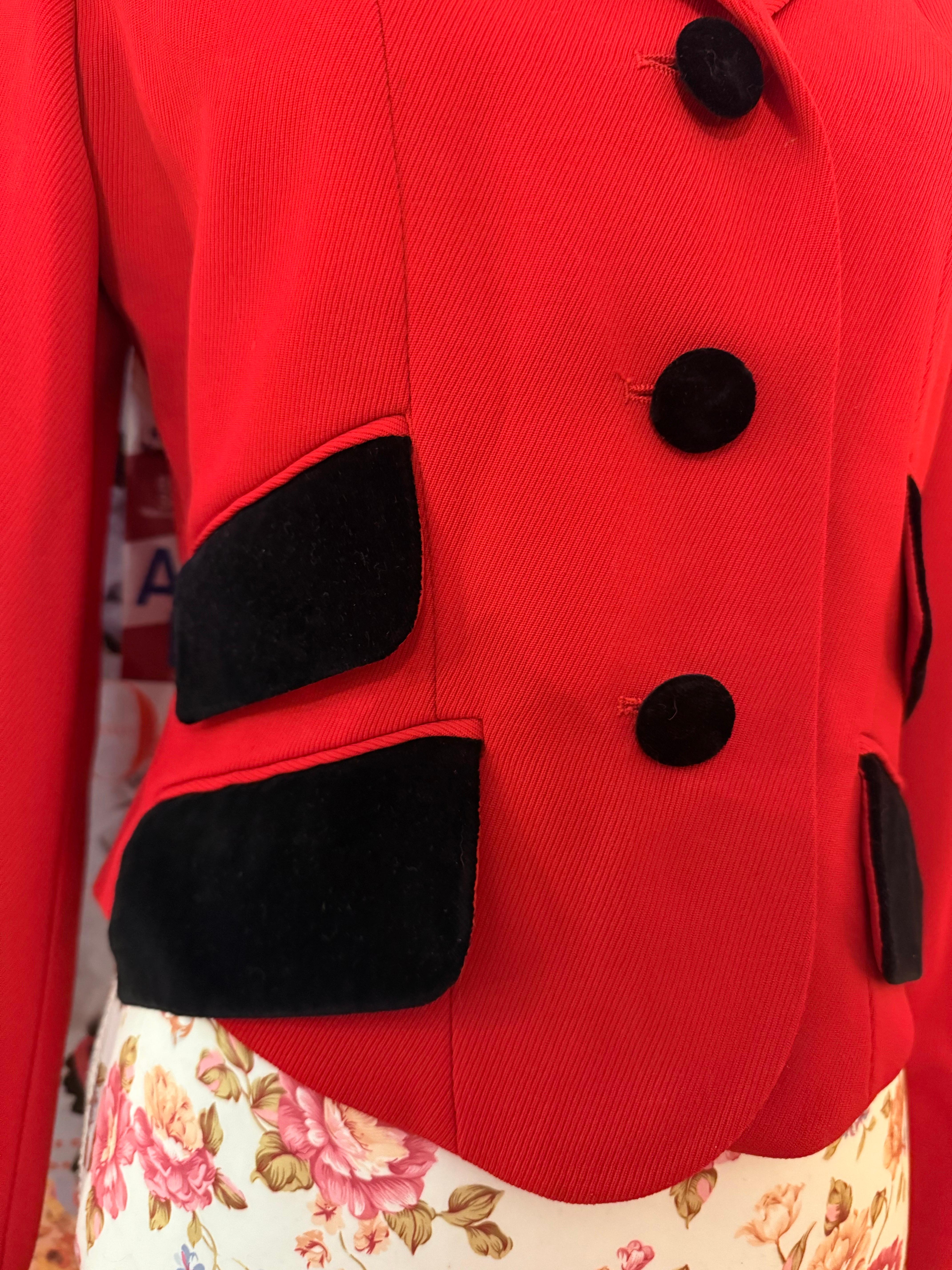 da uomo o donna Vintage anni '90 Moschino Cheap and Chic giacca blazer rossa in vendita