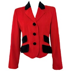 Vintage anni '90 Moschino Cheap and Chic giacca blazer rossa