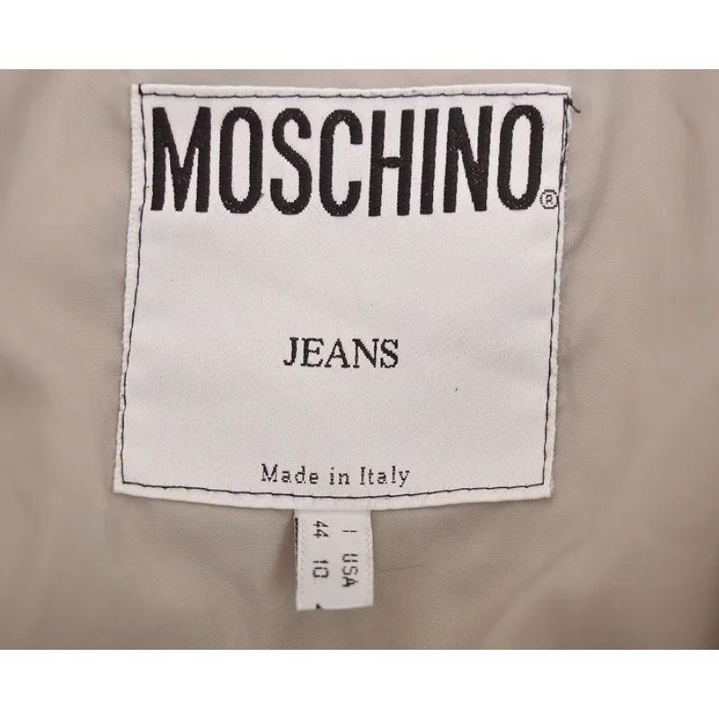 1990's Vintage Moschino 'Cloud' Print Grey Sky Pattern Puffer Jacket 1