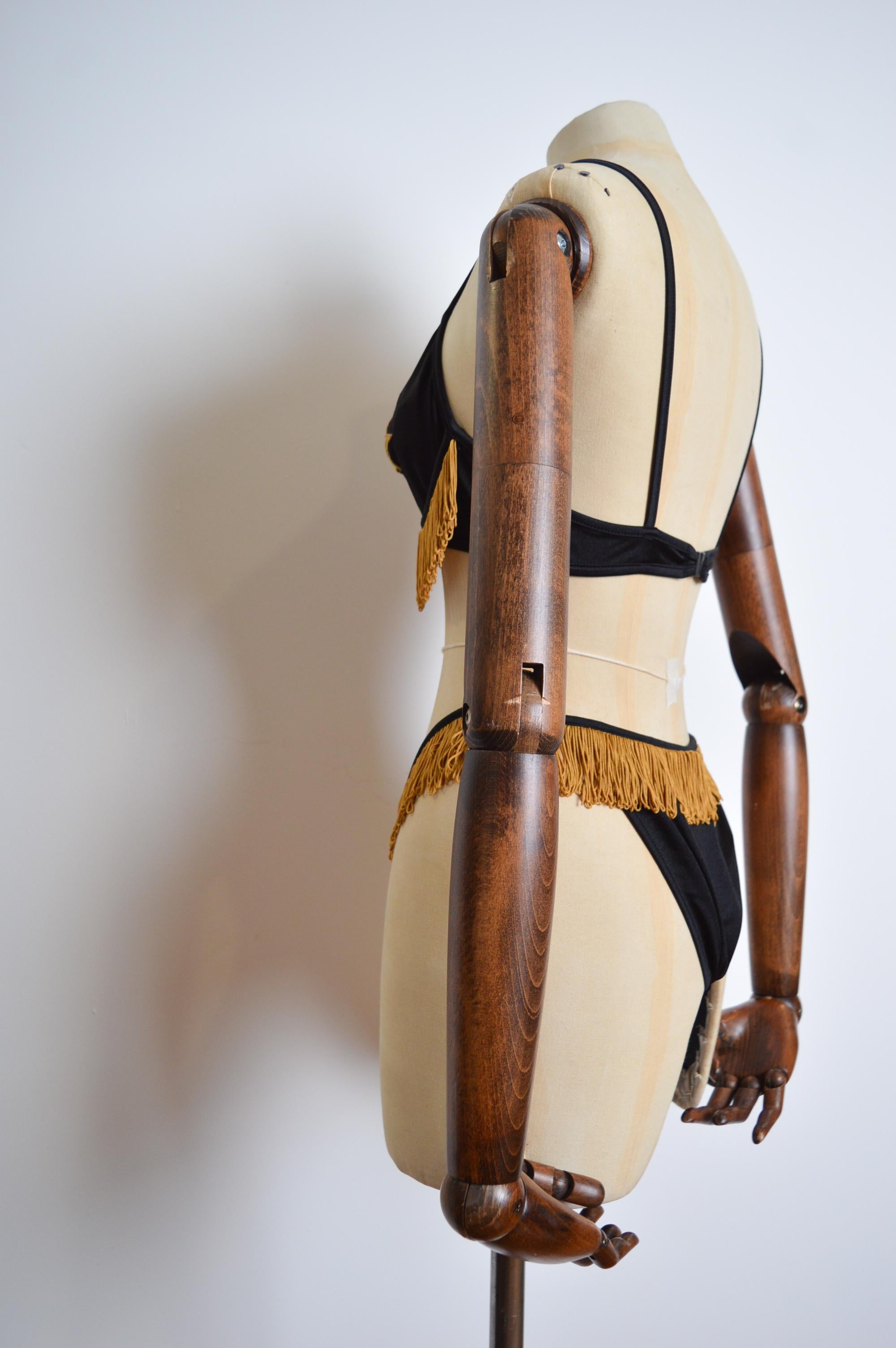 1990's Vintage MOSCHINO Fringed showgirl Tasseled Bikini Cowgirl Costume For Sale 6