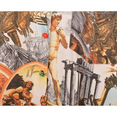 1990's Vintage Moschino Italians Do It Better Photo Collage Short Sleeved Shirt