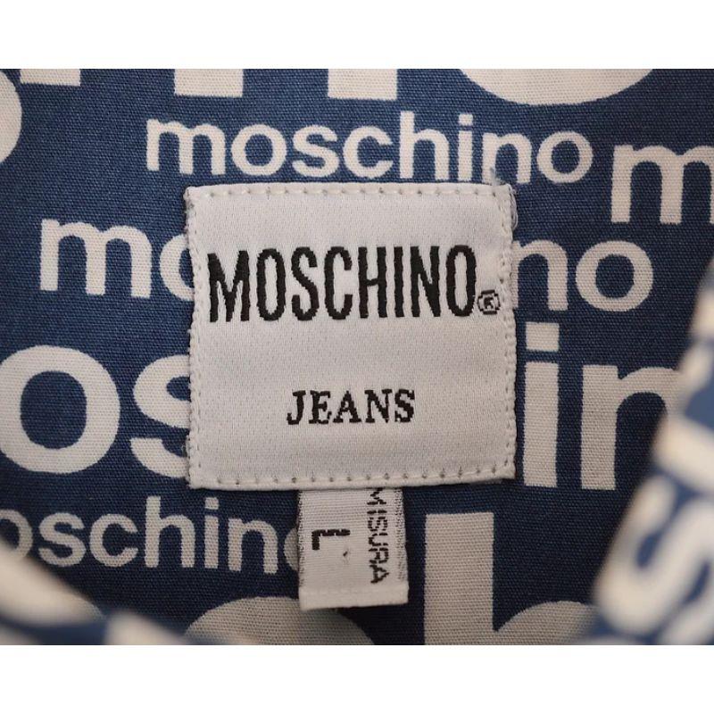 1990's Vintage Moschino 'Off Key' Long Sleeve Pattern Shirt In Good Condition For Sale In Sheffield, GB