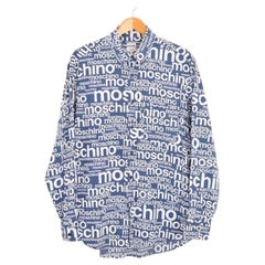 1990's Vintage Moschino 'Off Key' Long Sleeve Pattern Shirt