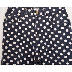 1990's Vintage Moschino Polka Dot Patterned High waisted Jeans