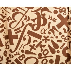 1990's Vintage Moschino Punctuation Symbol Cheap and Chic Cream Mini Skirt