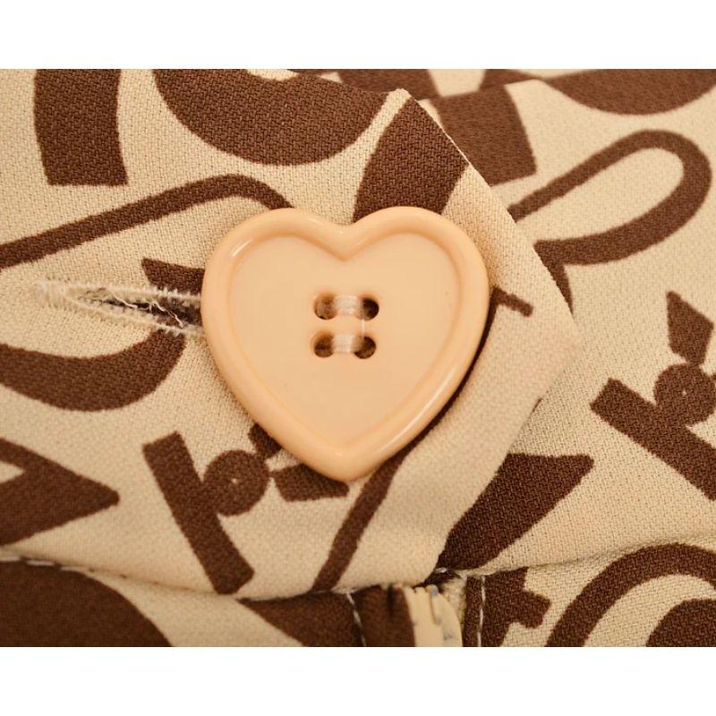 1990er Jahre Vintage Moschino Punctuation Symbol Cheap and Chic Cremefarbener Minirock im Zustand „Gut“ im Angebot in Sheffield, GB