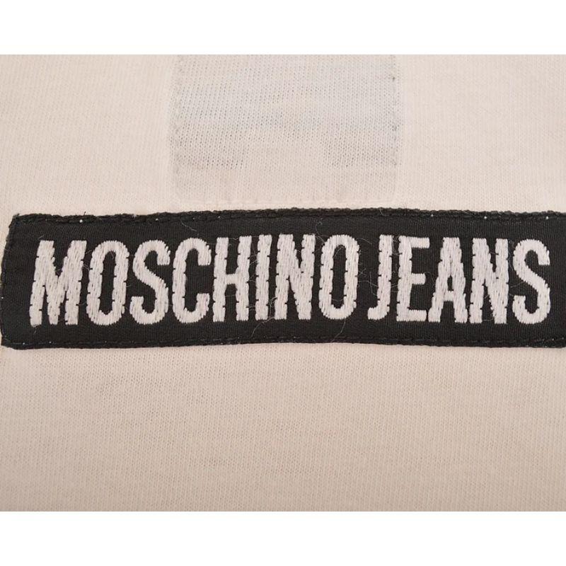 Women's or Men's 1990's Vintage Moschino 'Stop!' Baby Face Graphic Print T Shirt For Sale