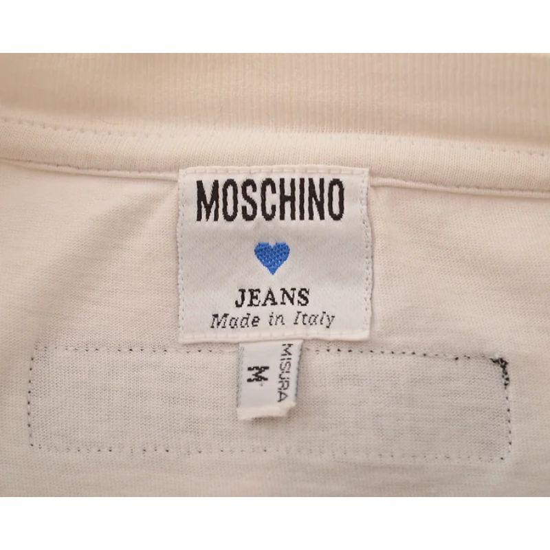 1990's Vintage Moschino 'Stop!' Baby Face Graphic Print T Shirt For Sale 1