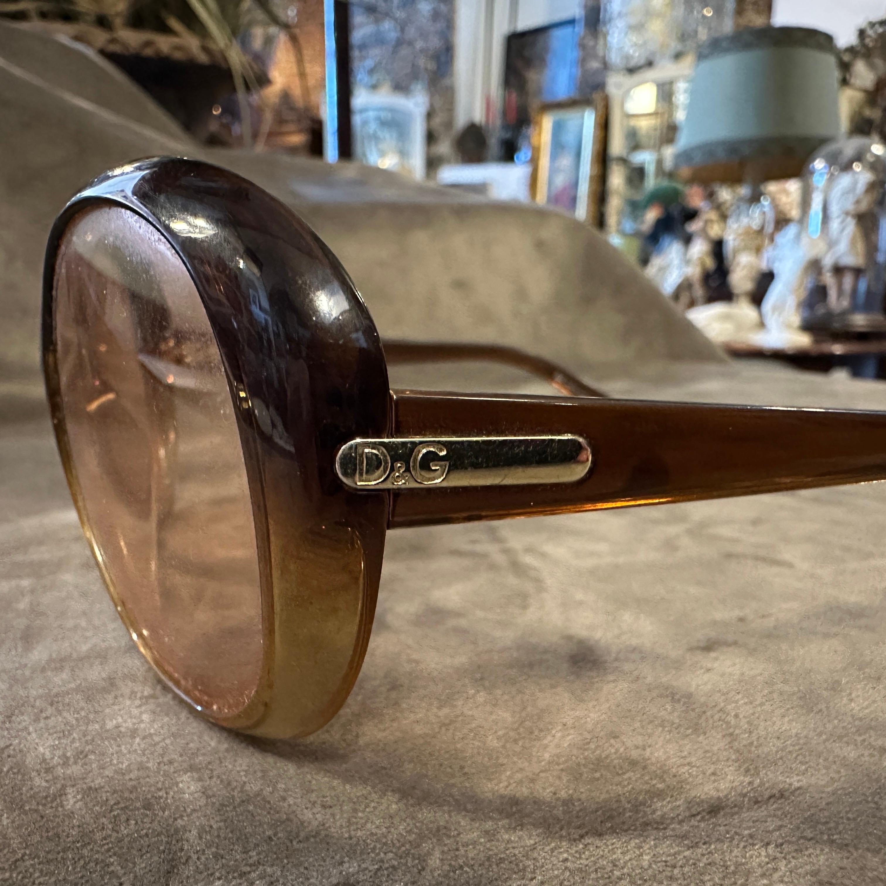 Gafas de sol vintage de gran tamaño de los años 90 de Dolce & Gabbana en venta 5