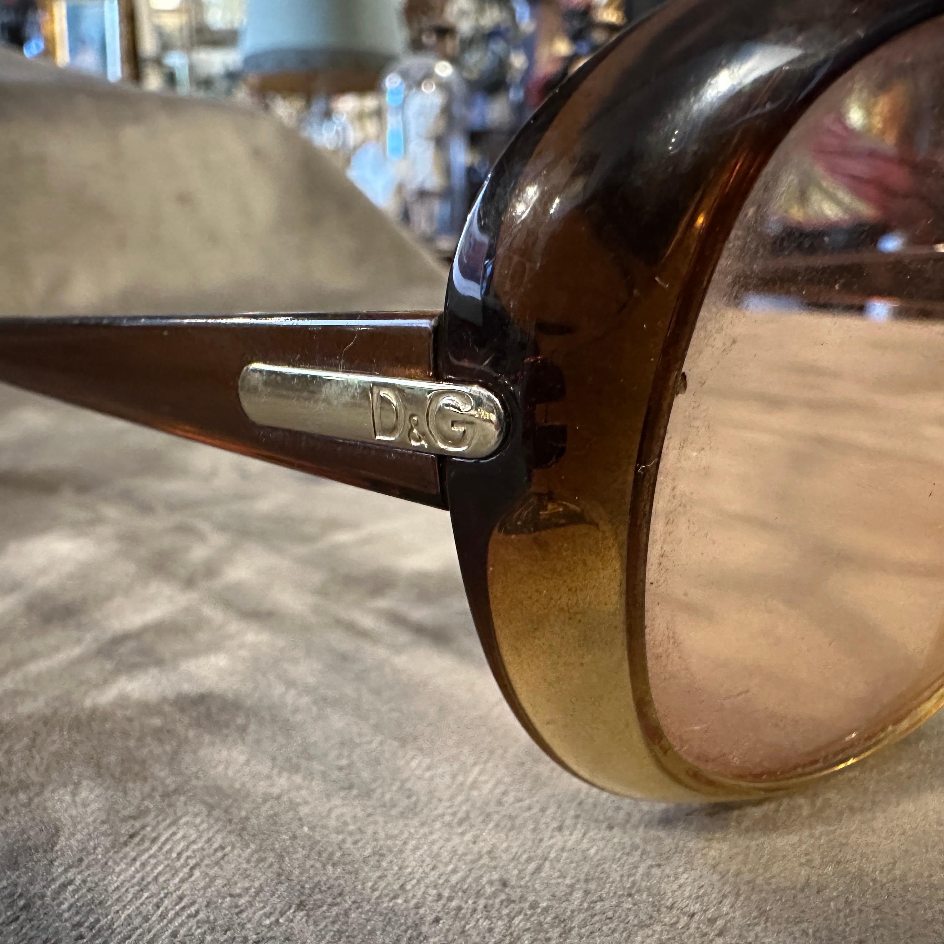 Gafas de sol vintage de gran tamaño de los años 90 de Dolce & Gabbana en venta 3