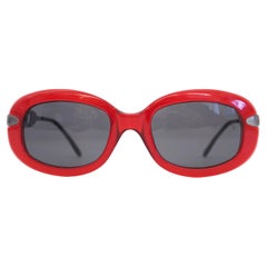 1990 Lunettes de soleil vintage rouge et noir