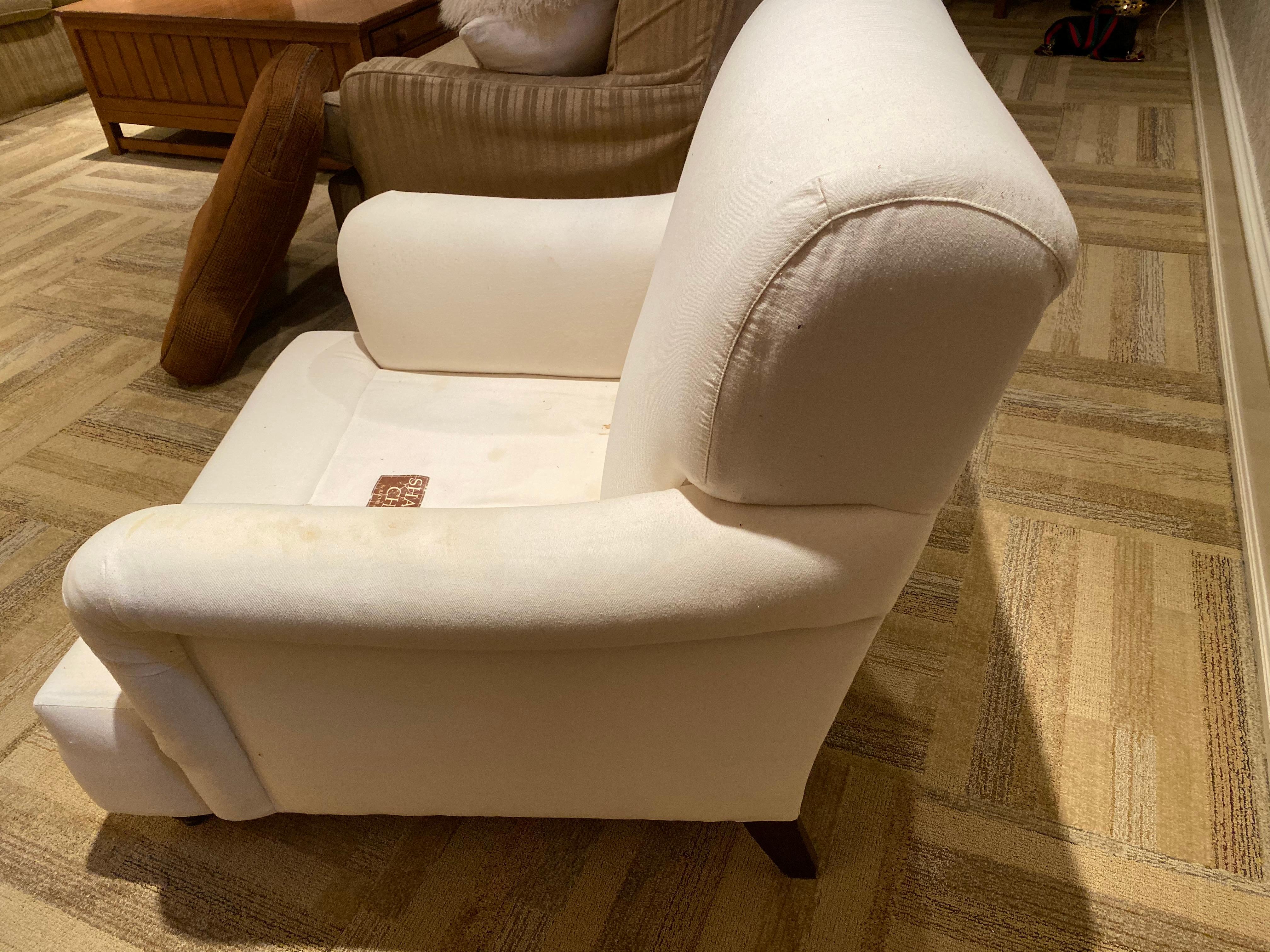 1990s Vintage Shabby Chic by Rachel Aswell Slipcovered Armchair For Sale 1