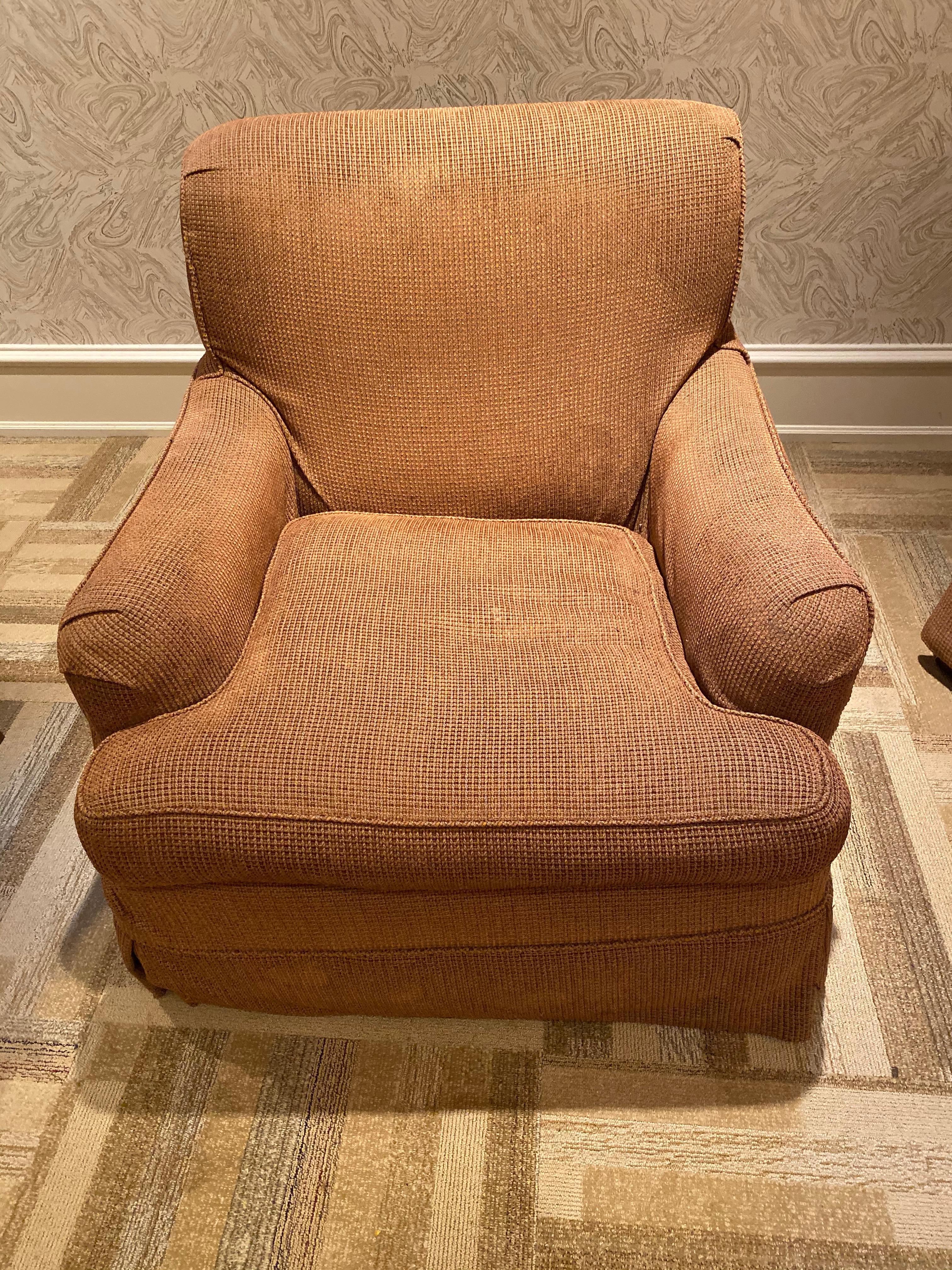 American 1990s Vintage Shabby Chic by Rachel Aswell Slipcovered Armchair For Sale