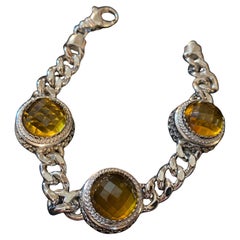 1990er Jahre Vintage Sterlingsilber Chanel Kette Italienisches Armband von Anomis
