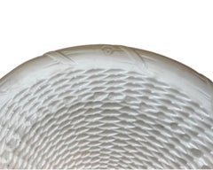 1990s Vintage Tiffany & Co. Italian Basket Weave “White Wicker” Chop Plate