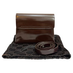 1990s Vintage Tom Ford’s GUCCI Mini Leather Shoulder Bag Brown