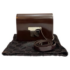1990s Vintage Tom Ford’s GUCCI Mini Leather Shoulder Bag Brown