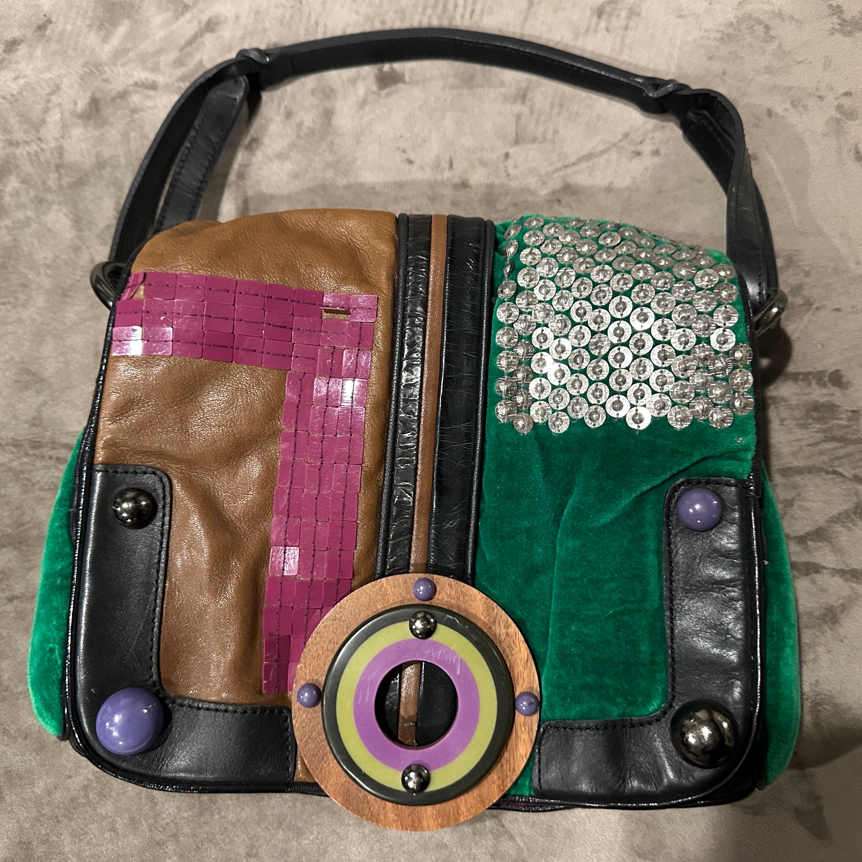 Black 1990s Vintage Unique Piece Top Handle Bag by Jamin Puech Paris For Sale