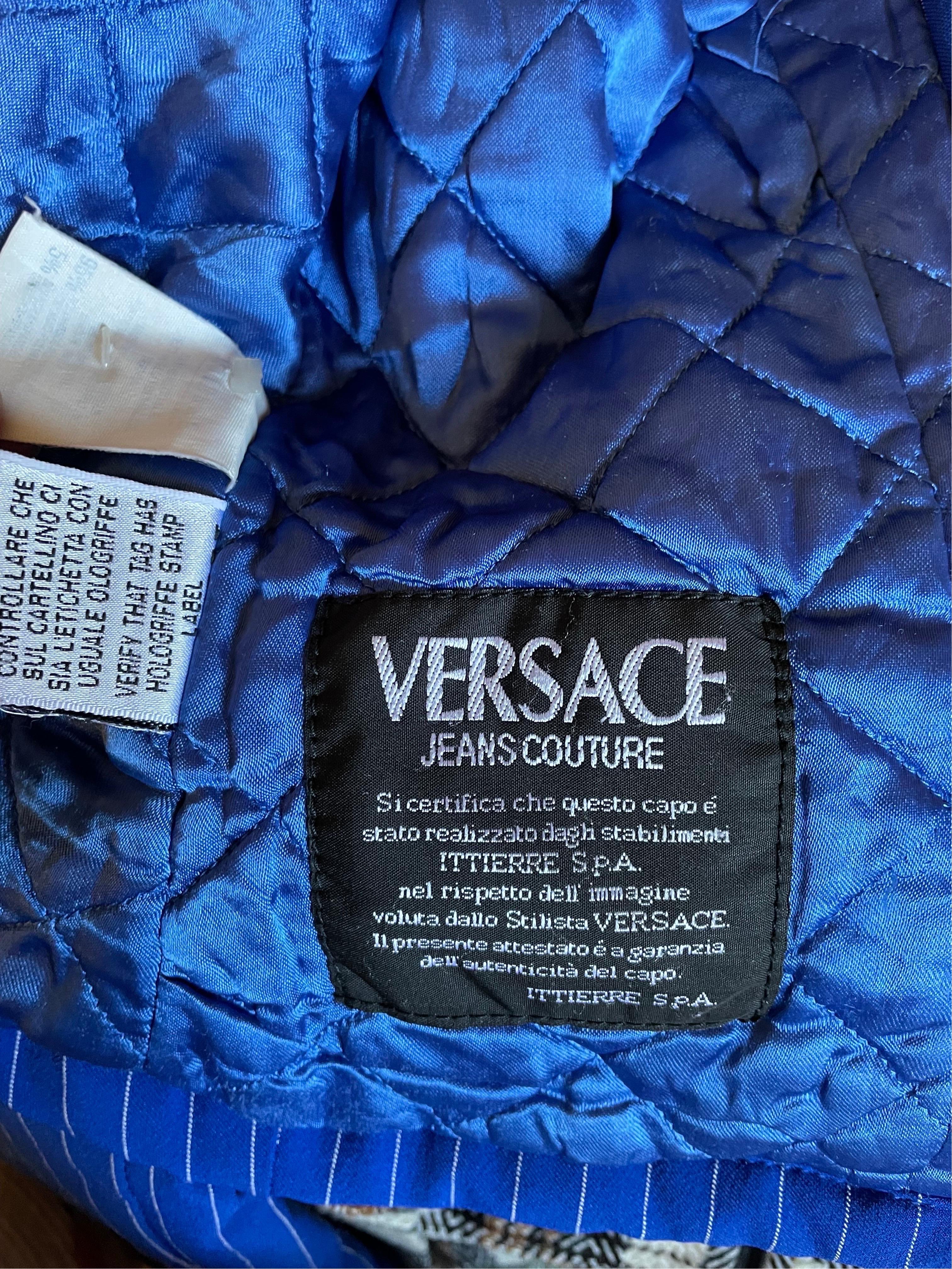 Blue 1990s vintage Versace jacket