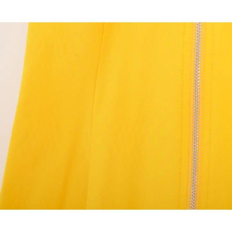 Versace Jeans Couture - Robe moulante vintage jaune avec fermeture éclair, années 1990 en vente 2