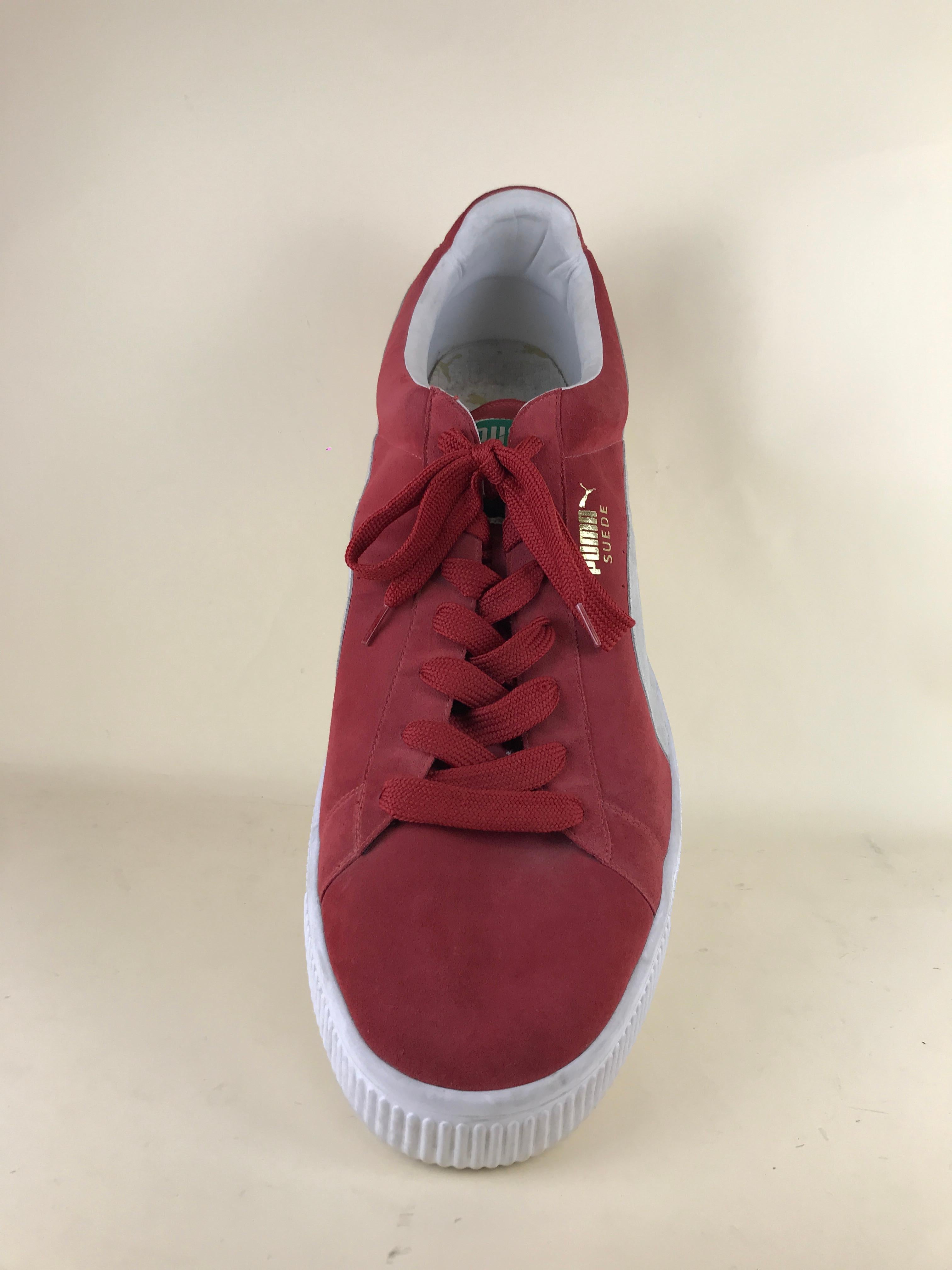Mid-Century Modern 1990s Vintage Very Large Puma Window Display Prop in the Shape of Red Suede Shoe