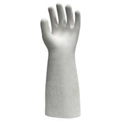 1990s Vintage White Ceramic Left Hand Model Glove or Jewelry Display
