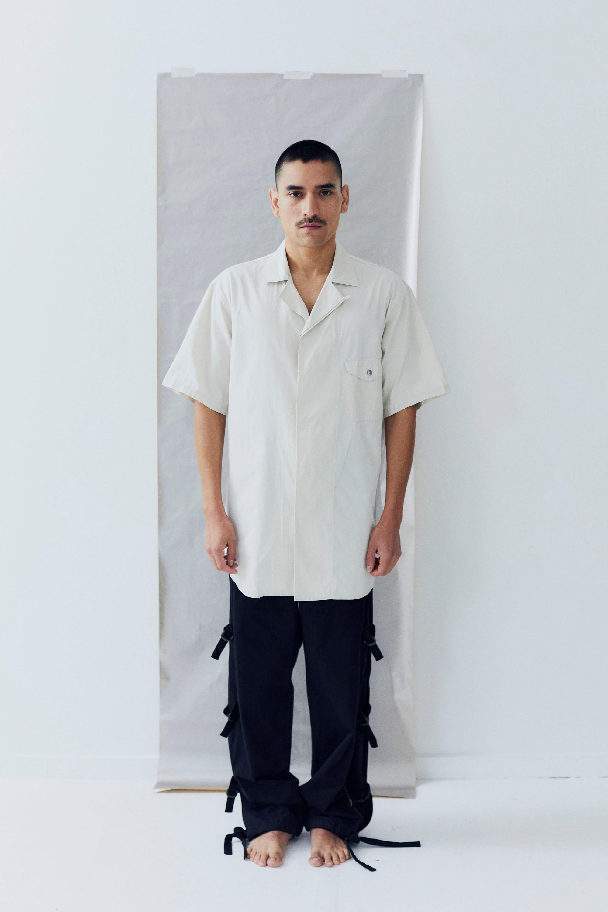 Men's 1990s vintage Yohji Yamamoto Oversized Bowling Shirt For Sale