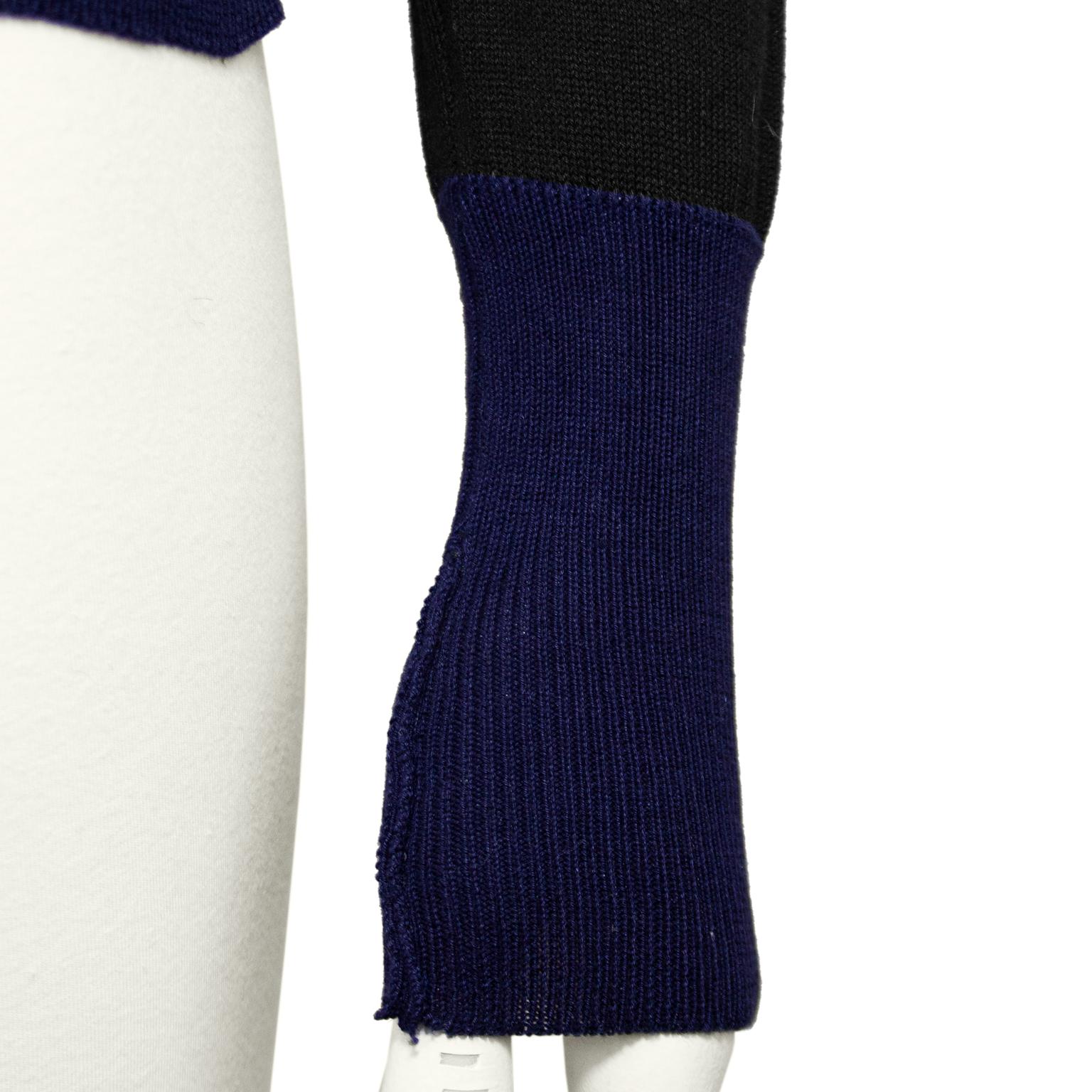 1990er Vivienne Westwood Schwarze und blaue Strickjacke  im Angebot 2