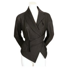 1990's VIVIENNE WESTWOOD black linen wrap jacket