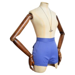 1990's Vivienne Westwood Blue Purple High waisted Booty Shorts - Hot Pants