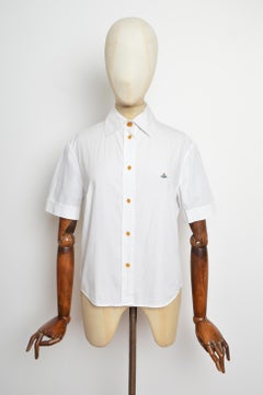 1990’s Vivienne Westwood Classic White Vintage Tailored Short Sleeve Shirt