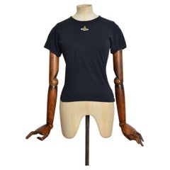 1990’s Vivienne Westwood Gold Label Orb Baby Tee - Black T-shirt