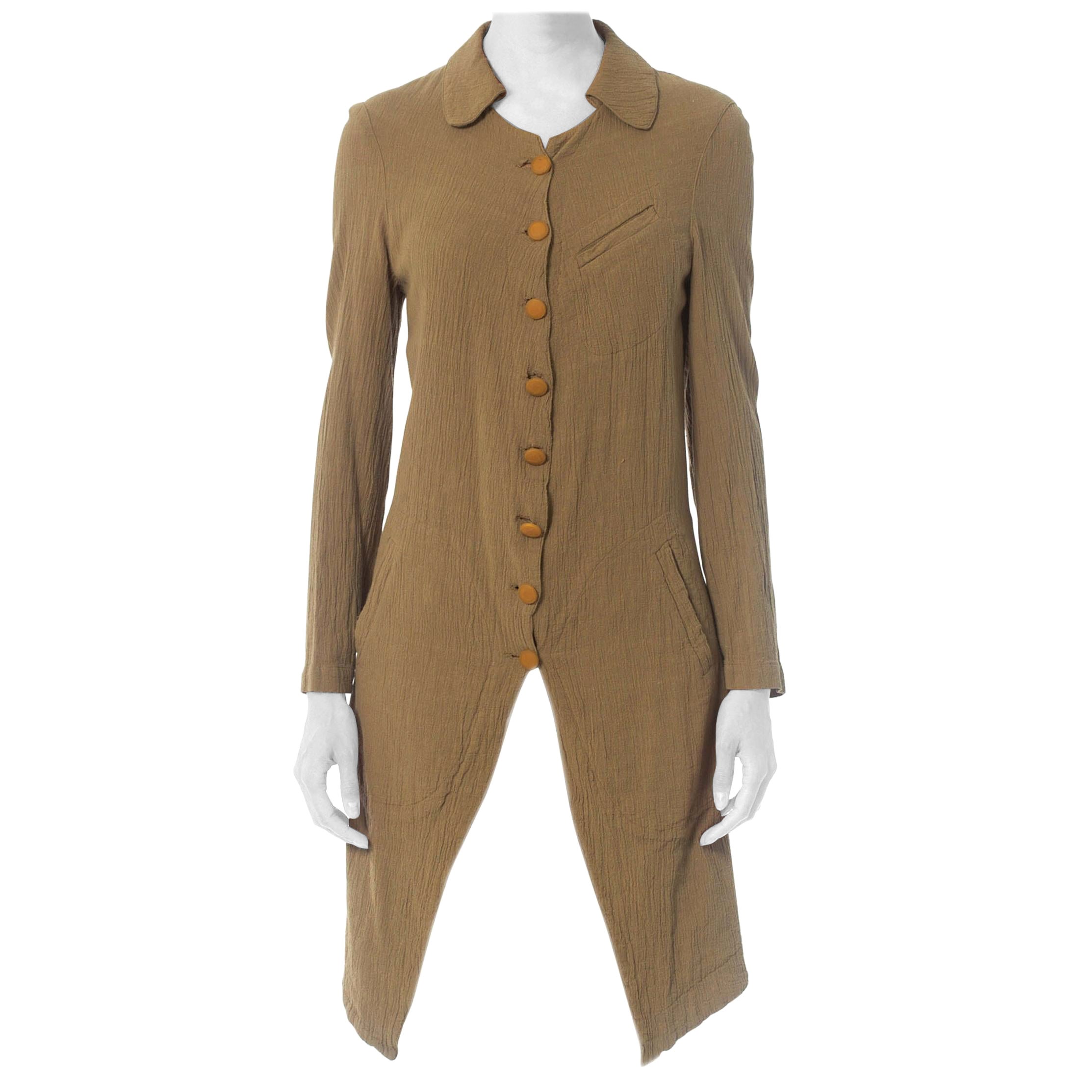 1990S ANGLOMANIA by VIVIENNE WESTWOOD Khaki Cotone Anglomania Boho Cappotto Giacca NWT