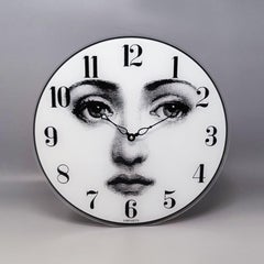 1990s Wall Clock in  Glass by Fornasetti. Made in Italy