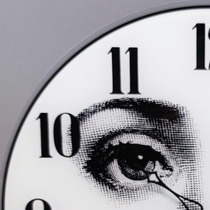 1990s Wall Clock in  Glass by Fornasetti. Made in Italy In Excellent Condition For Sale In Milano, IT